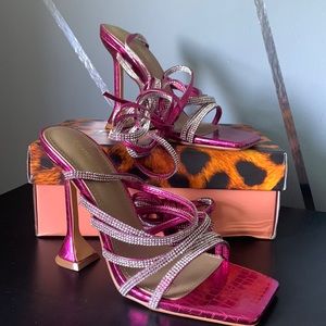 Woman’s strap up heels